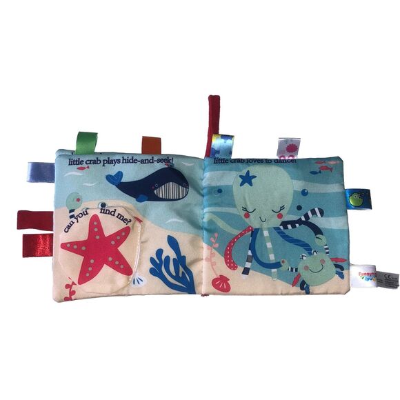 Funny Zoo Little Crab’s Adventure Cloth Activity Book For Infants - Picture 4 of 7